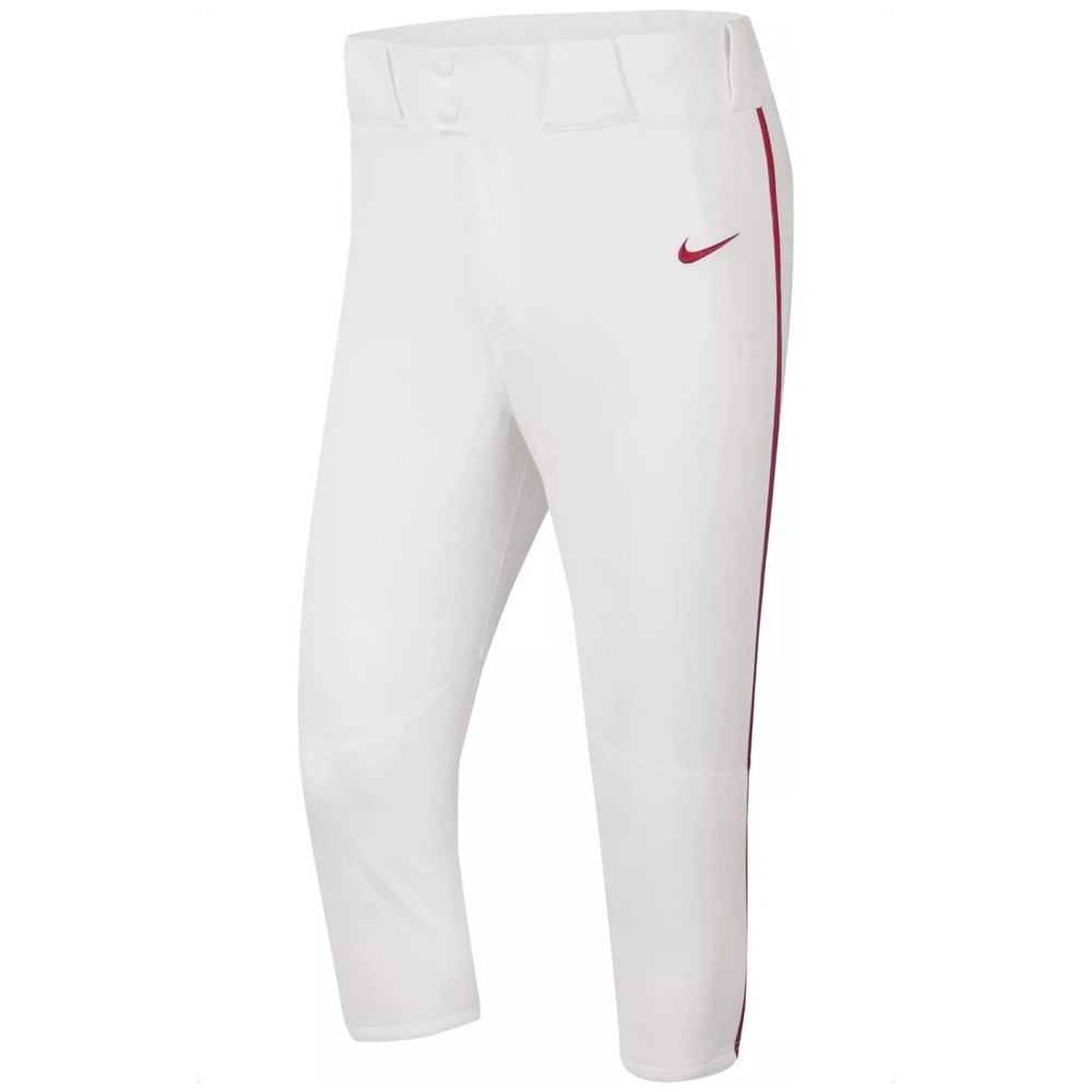 Nike Baseball Pants Mens XL White Red Piped Vapor Select High BQ9021-109 New